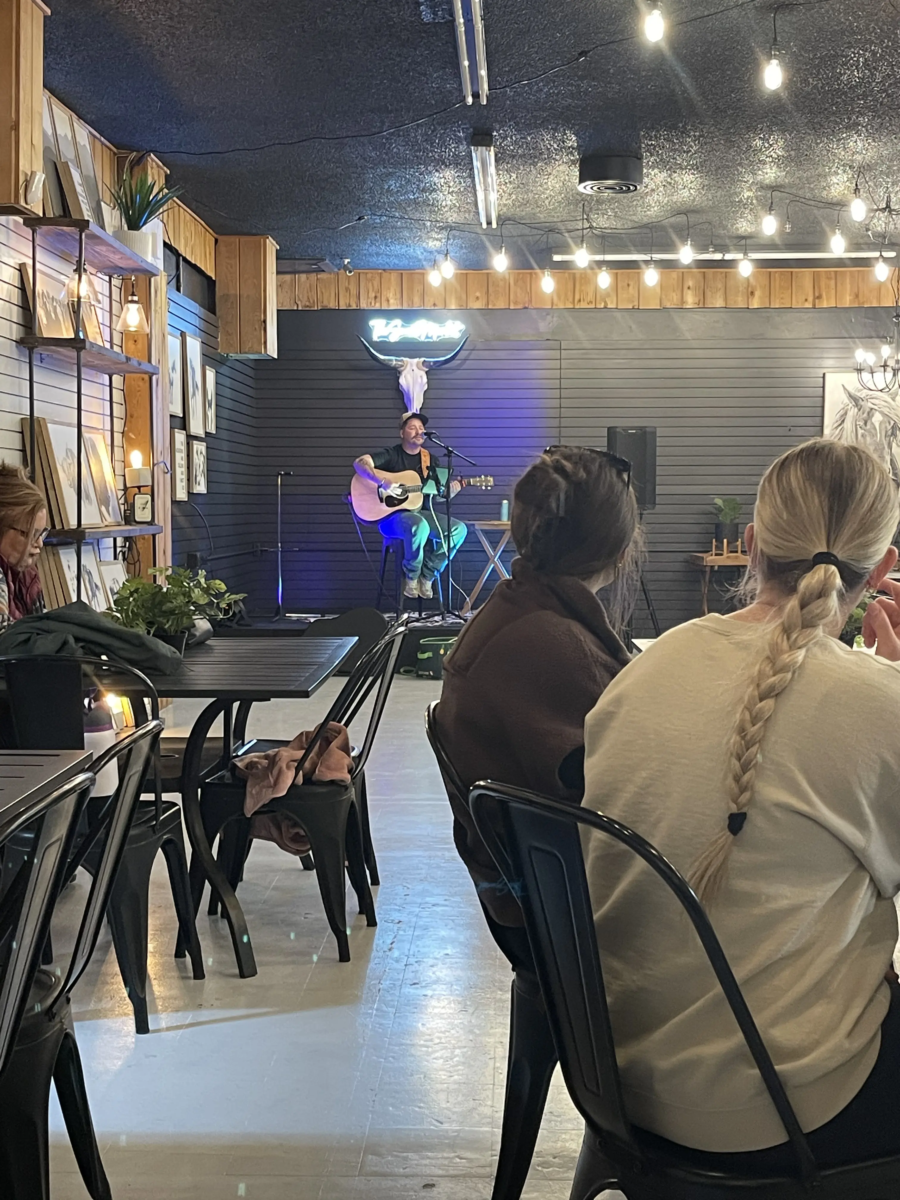 Live music performance with audience